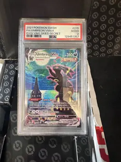 Pokemon Umbreon VMAX 215/203 Moonbreon Alt Art Evolving Skies PSA 2 Good - Image 5