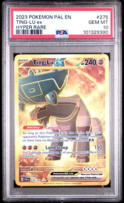 2023 POKEMON PAL EN-PALDEA EVOLVED HYPER RARE #275 TING-LU EX PSA 10 - Image 1