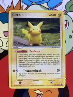Pokemon TCG - Ditto (Pikachu) 63/113 EX Delta Species - NM Non Holo - Image 1