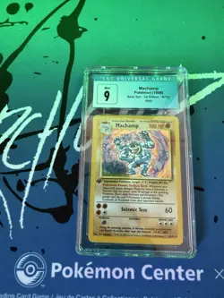 Machamp Pokemon 008/102 1st Edition Deck Exclusives Holo CGC 9 - Image 1