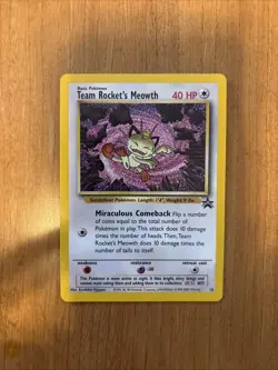 Pokemon Team Rocket’s Meowth Promo Black Star Card #18 - Image 1