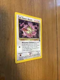 Pokemon Team Rocket’s Meowth Promo Black Star Card #18 - Image 2
