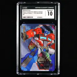 CGC GEM MINT 10 KAYOU 2022 Transformers CCG Card TF01-UR-001 Optimus Prime - Image 1