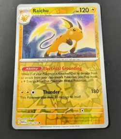Pokemon 151 Raichu Reverse Holo Rare Card 026/165 NM - Image 1