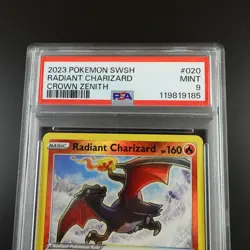 PSA 9 Radiant Charizard 020/159 Crown Zenith Holo Graded Pokemon Card - Image 2