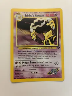 Pokemon Alakazam Sabrina's 16/132 Holographic Rare Gym Challenge TCG Card - Image 1