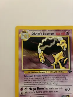 Pokemon Alakazam Sabrina's 16/132 Holographic Rare Gym Challenge TCG Card - Image 2
