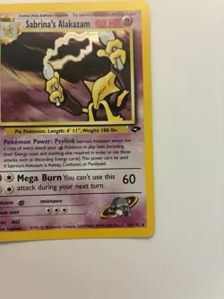 Pokemon Alakazam Sabrina's 16/132 Holographic Rare Gym Challenge TCG Card - Image 4
