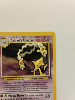 Pokemon Alakazam Sabrina's 16/132 Holographic Rare Gym Challenge TCG Card - Image 5