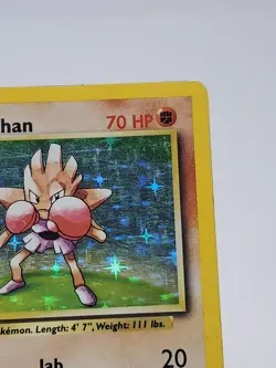Hitmonchan Base Set Holo Rare Unlimited Pokemon Card 7/102 - MP - Image 4