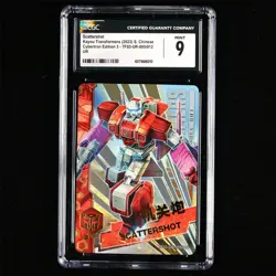 CGC MINT 9 KAYOU 2023 Transformers CCG Card TF03-UR-005 Scattershot - Image 1