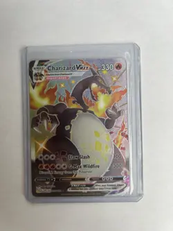 Pokemon TCG Charizard VMAX Holo Ultra Rare Card SV107/SV122 Shining Fates - Image 1