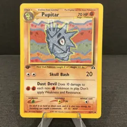 Pupitar 45/75 1st Edition Neo Discovery Vintage Pokemon TCG Card - Image 1