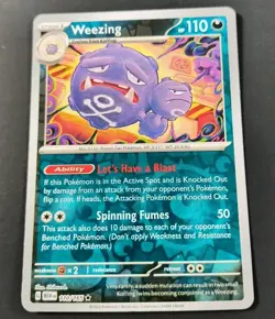 Pokemon 151 Weezing Reverse Holo Rare Card 110/165 NM - Image 1