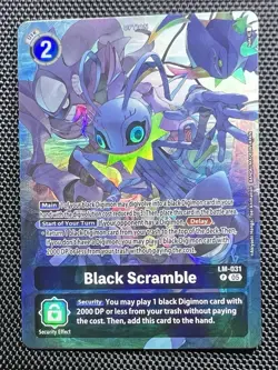 Digimon Card Game Black Scramble Alternate Art Foil LM-031 Promo St-20 Starter - Image 1