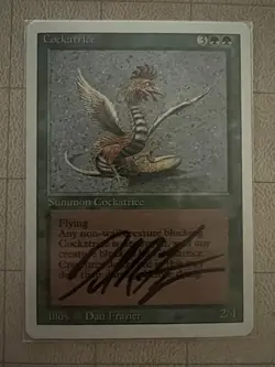 MTG Cockatrice Revised Edition Artist Proof Dan Frazier Mox Emerald painting - Image 1