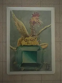 MTG Cockatrice Revised Edition Artist Proof Dan Frazier Mox Emerald painting - Image 2