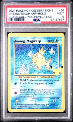 2021 POKEMON CELEBRATIONS CLASSIC COLL #66 SHINING MAGIKARP-HOLO PSA 9 - Image 1