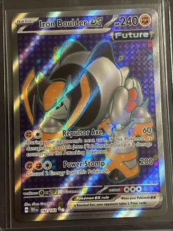 Pokemon Iron Boulder EX TCG Full Art Rare Card 192/162 S&V Temporal Forces - Image 1