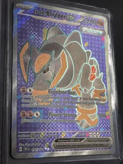 Pokemon Iron Boulder EX TCG Full Art Rare Card 192/162 S&V Temporal Forces - Image 2