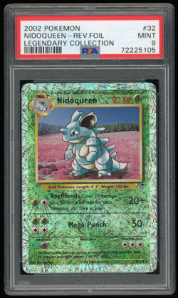 2002 POKEMON LEGENDARY COLLECTION #32/110 NIDOQUEEN REVERSE FOIL PSA 9 - Image 1