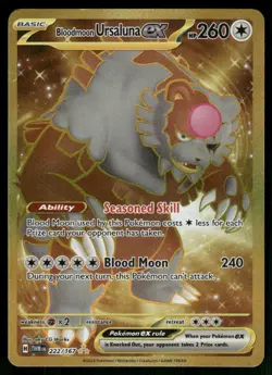 Bloodmoon Ursaluna ex - 222/167 Hyper Rare Holo NM Pokemon SV06: Twilight Masque - Image 1