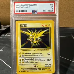 Pokemon Zapdos Holo Base Set #16 1999 PSA 5 Vintage Wotc Rare - Image 1