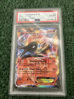 2013 Pokemon B & W Moltres EX Plasma Storm PSA 6 - Image 1