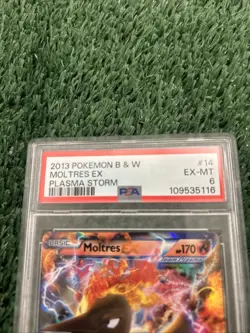 2013 Pokemon B & W Moltres EX Plasma Storm PSA 6 - Image 3