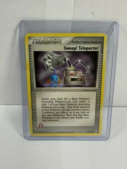 Pokemon Swoop! Teleporter Team Rocket Returns 92/109 Non Holo Trainer - Image 1