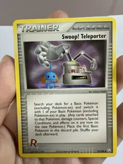 Pokemon Swoop! Teleporter Team Rocket Returns 92/109 Non Holo Trainer - Image 2