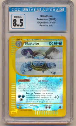 2002 POKEMON EXPEDITION BLASTOISE REVERSE HOLO #4/165 CGC 8.5 - Image 1