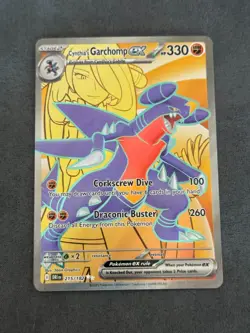 Pokemon TCG Cynthia's Garchomp EX 215/182 Destined Rivals Ultra Rare English NM - Image 1