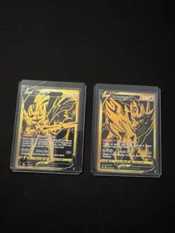 Pokemon Zacian V SWSH076 & Zamazenta V SWSH077 Gold Ultra Premium - Image 1