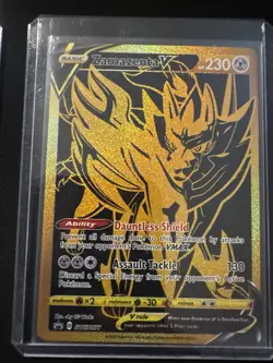 Pokemon Zacian V SWSH076 & Zamazenta V SWSH077 Gold Ultra Premium - Image 3