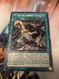 Yugioh Tri-Brigade Airborne Assault PHRA-EN053 1st Edition Secret Rare Near Mint - Image 1