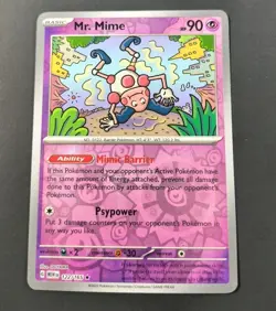 Pokemon 151 Mr. Mime Reverse Holo Rare Card 122/165 NM - Image 1