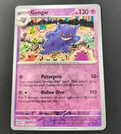Pokemon 151 Gengar Reverse Holo Rare Card 094/165 NM - Image 1