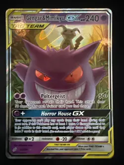 Gengar & Mimikyu GX 240 HP Tag Team Pokemon Card - Image 1