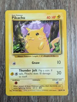 Pikachu E3 Stamped Pokemon Card Base Set 58/102 Yellow Cheeks 1999 - Image 1