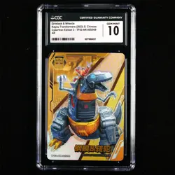 CGC GEM MINT 10 KAYOU 2023 Transformers CCG Card TF03-AR-005 Grimlock & Wheelie - Image 1