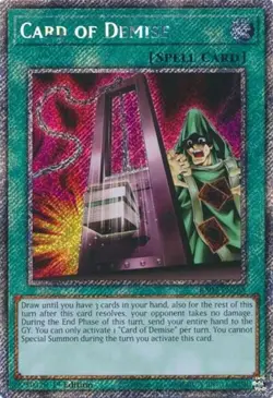 Card of Demise (Platinum Secret Rare) - 1st Edition RA03 NM YuGiOh - Image 1