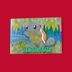 SQUIRTLE (ZENIGAME)--JAPANESE MEIJI EMBOSSED PROMO FOIL POKEMON CARD - Image 1