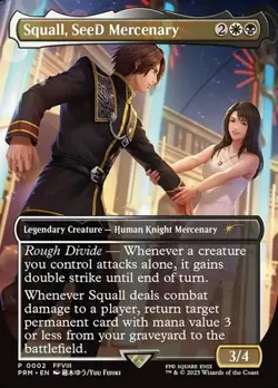 Squall, SeeD Mercenary - Foil Extended Art Promo FIN NM MTG - Image 1