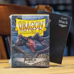 Dragon Shield Matte Black Sleeves - Standard Size - 10 Pack Display Case - Image 2