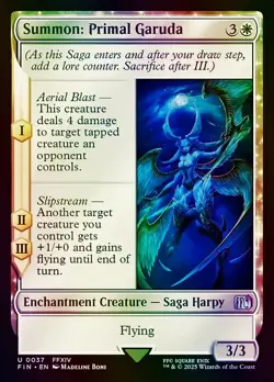 Summon: Primal Garuda FINAL FANTASY (FIN) NM MTG Foil - Image 1