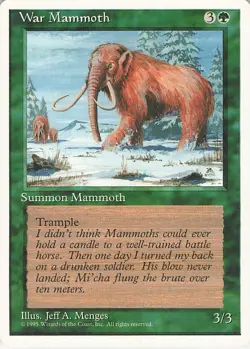 War Mammoth MTG Core Set 4th Edition Regular - Image 1