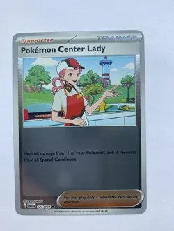 Pokemon Center Lady 123/132 Me01: Mega Evolution Reverse Holo - Image 1