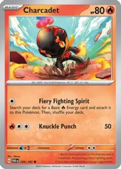 4x Charcadet - 026/182 - Common NM-Mint Pokemon SV04 - Paradox Rift - Image 1