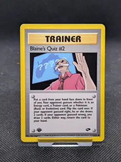 Blaine's Quiz #2 111/132 1st Edition WOTC Pokemon Gym Challenge NM - Image 1